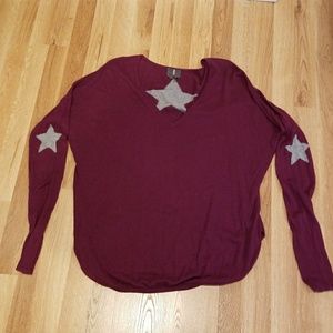 Purple sweater with star detail